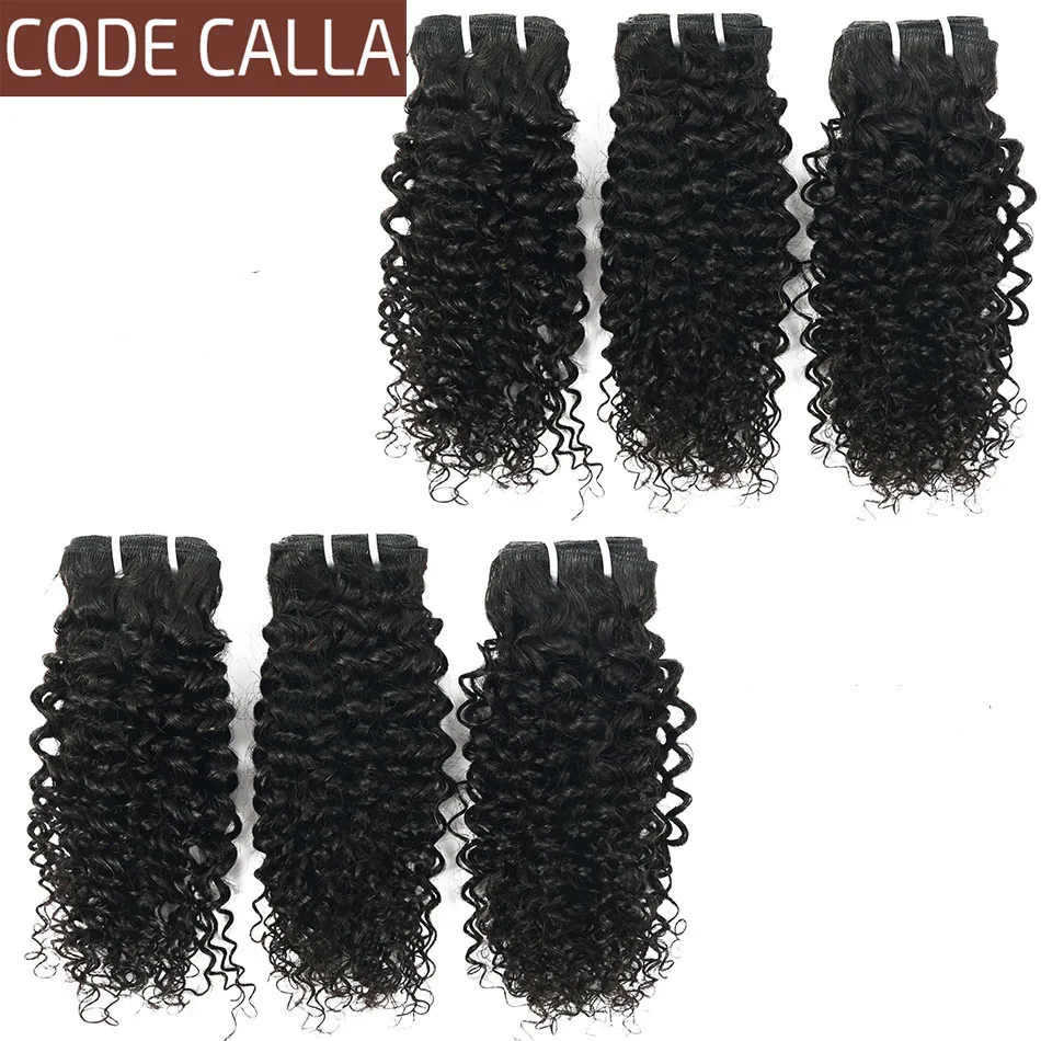 Hair Hair-Extensions Curly Calla 12-Bundles Malaysian Weave Deal Remy 8-26inches Code