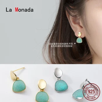 

La Monada Dangling Hanging Earrings For Women Silver 925 Real Woman Short Korean Drop Earrings Minimalist Female In Jewelry