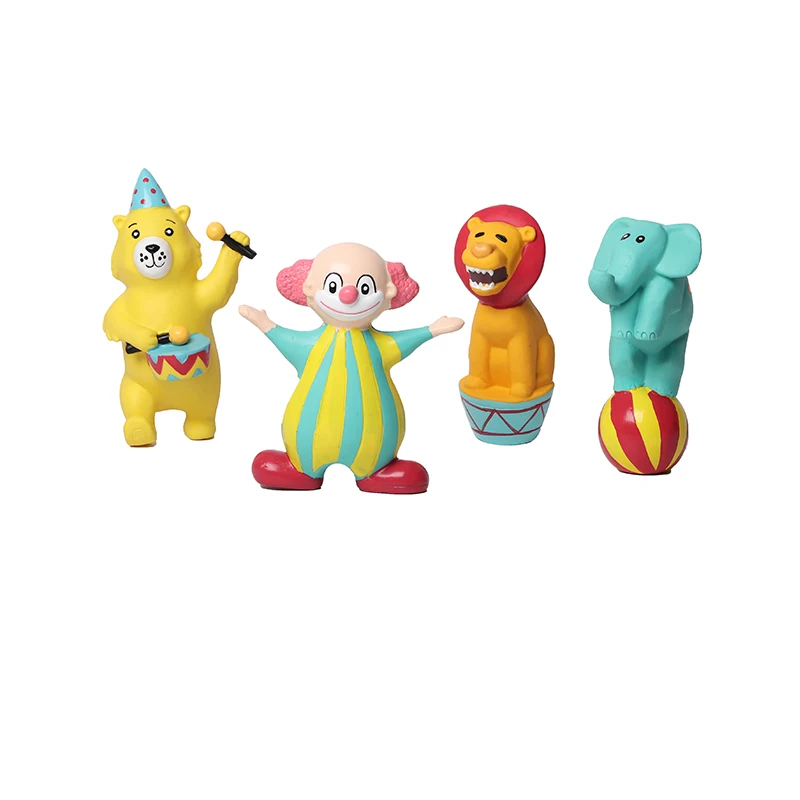 

Q-MONSTER Dog Toy Thick Walled Natural Rubber Squeaky Chew Toy Circus Interactive Floating Toy for Dog Teeth Cleaning