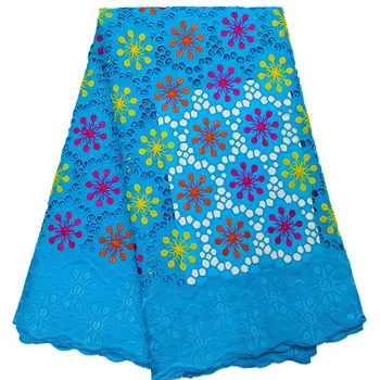 

Hot sale Hollowed out Swiss Voile Lace Fabric HLS163 Colorful Cosmic starry sky pattern design Party dress Cotton Fabric