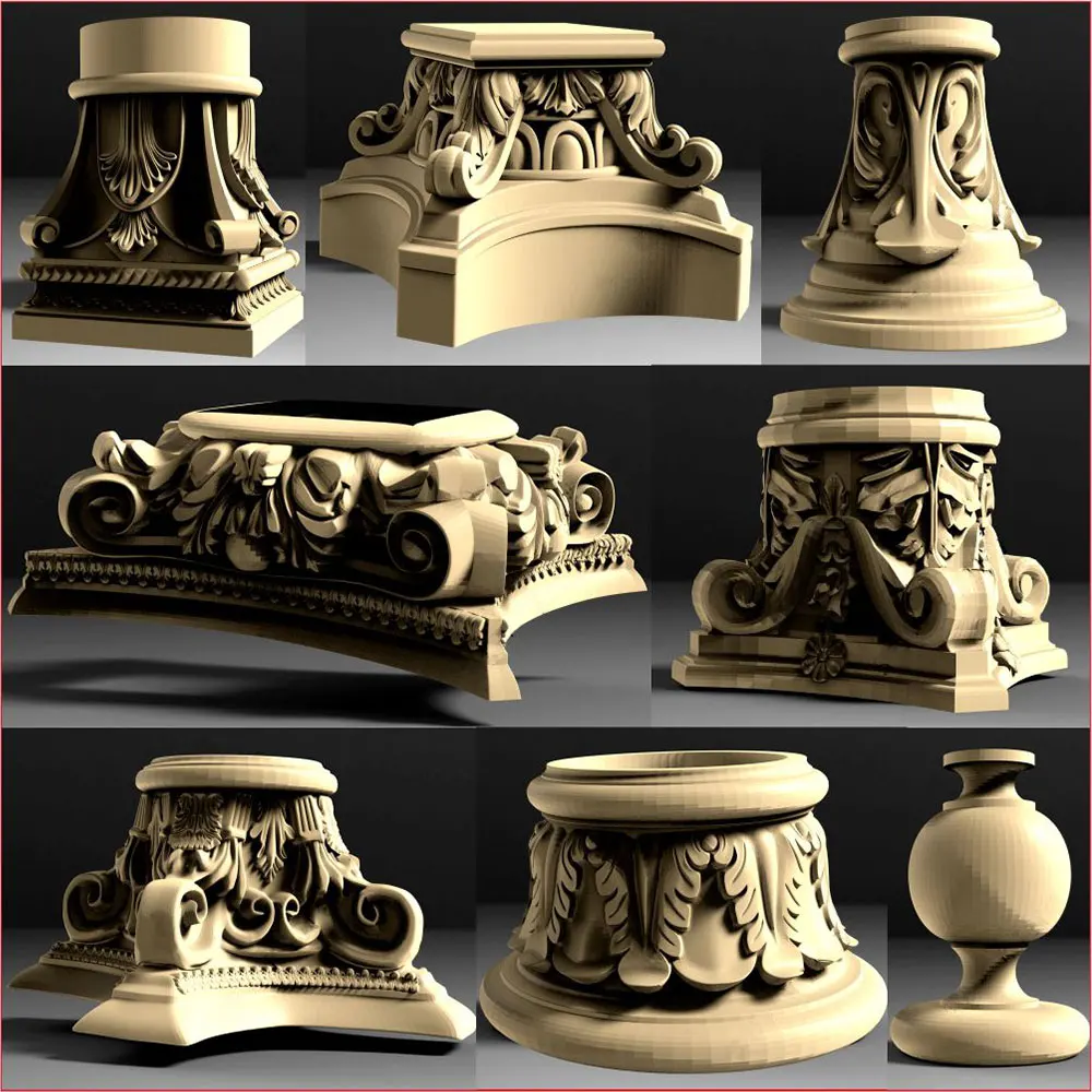 43 шт. балясины 3D STL модель для ЧПУ 4 оси гравер carvingbod рельеф для ЧПУ маршрутизатор Aspire Artcam 43 шт. балясины 3D STL модель для ЧПУ 4 оси гравер carvingbod рельеф для ЧПУ маршрутизатор Aspire Artcam