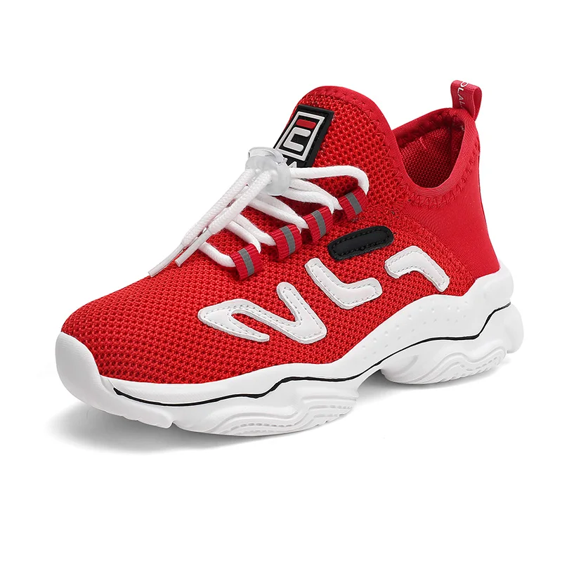 

2020 New Unisex Kids Running Shoe Black Children Boy Sport Shoe Brand Kids Girls Flats Sneakers Outdoor Walking Trainers Boys