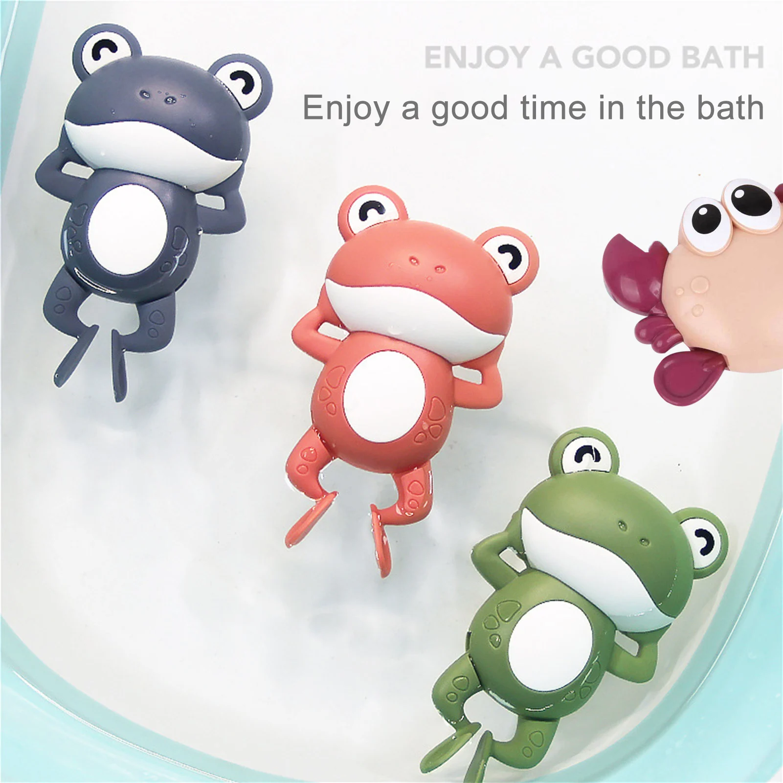 Baby Bath Toys For Children New Baby Bath Swimming Bath Toy Cute Frogs Clockwork Bath Toy Water Games for Kids baby toddler toys drawing	