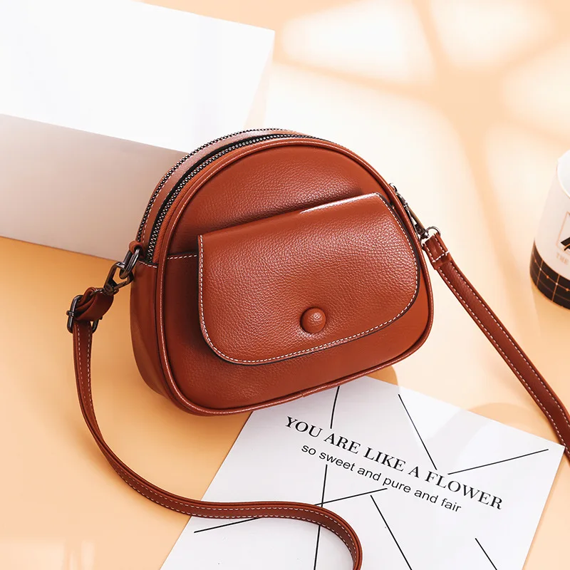 

Korean-style Simple INS-Style Students Small round Bag Single-shoulder Crossbody Bag Solid Color Bag Women's