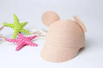 

Korea's new female baby straw hat, baby hat, summer sun hat, children's Korean beach hat