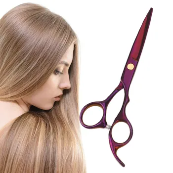 

Purple Hairdressing Scissors Haircut Flat Scissors Hairdresser Scissors Modeling Tools Alloy Material Barber Scissors Universal
