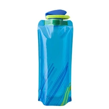700 мл многоразовая Складная гибкая бутылка с водой сумка синяя сумка походный инструмент Спортивный Портативный питьевой бутылки чайник