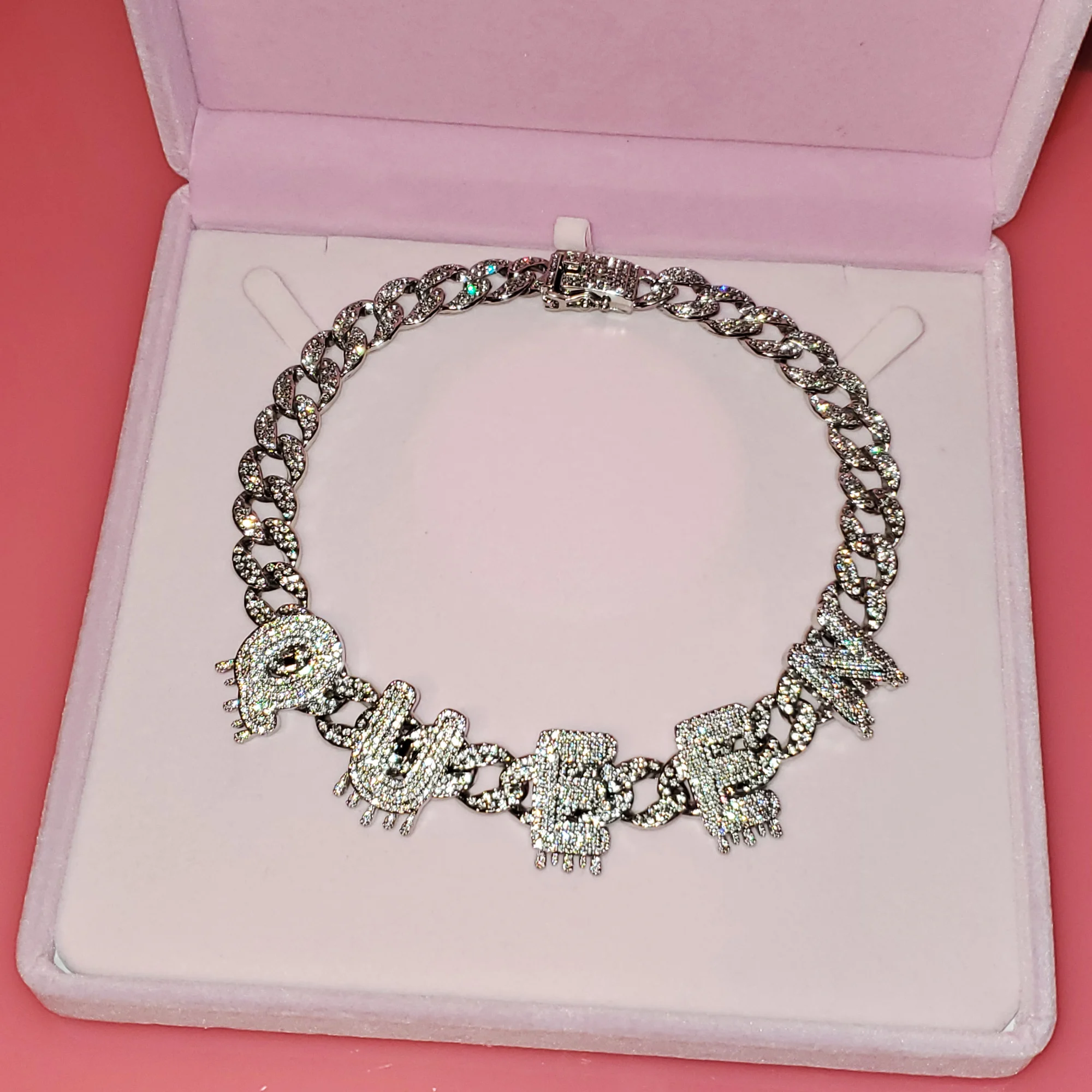 Custom Letters Choker Instagram Hot Popular Accessories Blingbling Personalized Name Necklace for Party&Banquet Gift for Her