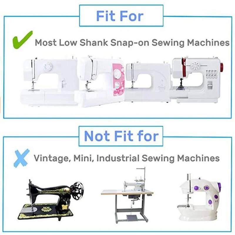 Zipper Sewing Foot Sewing Machine Zipper Presser Foot Feet for Low Shank Snap