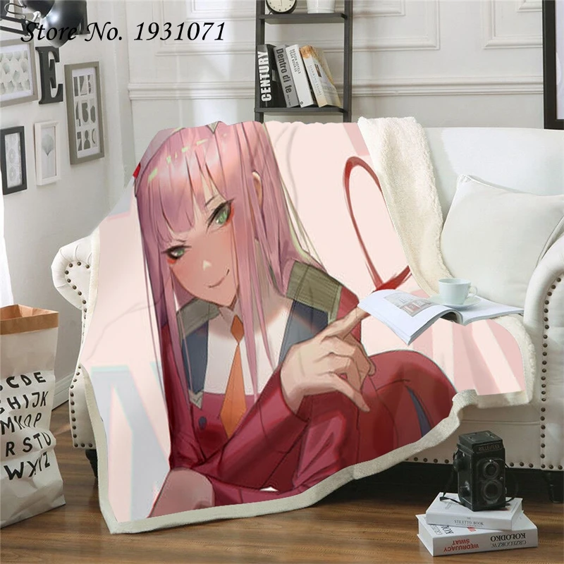 3D одеяло для кровати Darling In The FranXX толстое пешего туризма и пикника модное