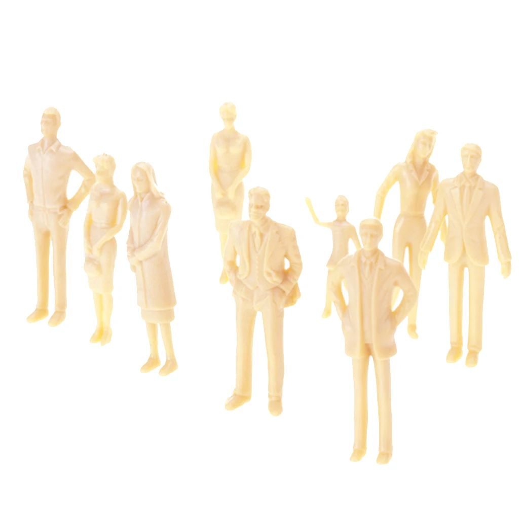 20 Unpainted People Figures 1:30 O Scale Train Railway Park Scenery Layout