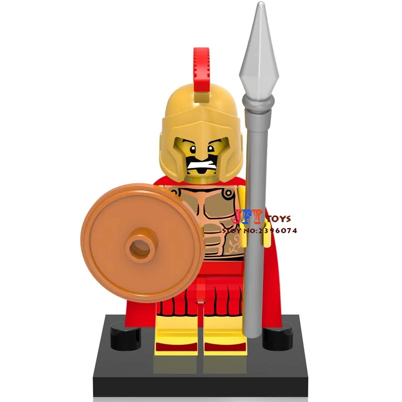 

Single Sale super hero Medieval Knights Hero of Sparta building blocks model Gift toys for children action figures
