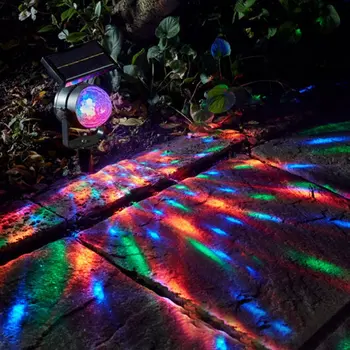 

Solar Rotary Color Projector Solar Lawn Garden Light Waterproof Landscape Spike Spot Lights Home Garden Outdoor Decoration