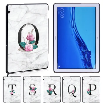 

For Huawei MediaPad T3 8/T3 10 9.6 Inch/T5 10 10.1 Inch Shockproof Letter Series Unisex Slim Hard Tablet Case + Free Stylus
