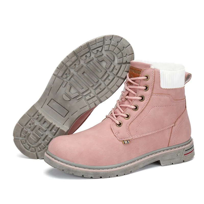 Cena Śniegowce dla mężczyzn zimowe buty ciepłe skórzane botki człowiek na zewnątrz płaskie futrzane botki buty robocze bhp damskie buty Botas Hombre