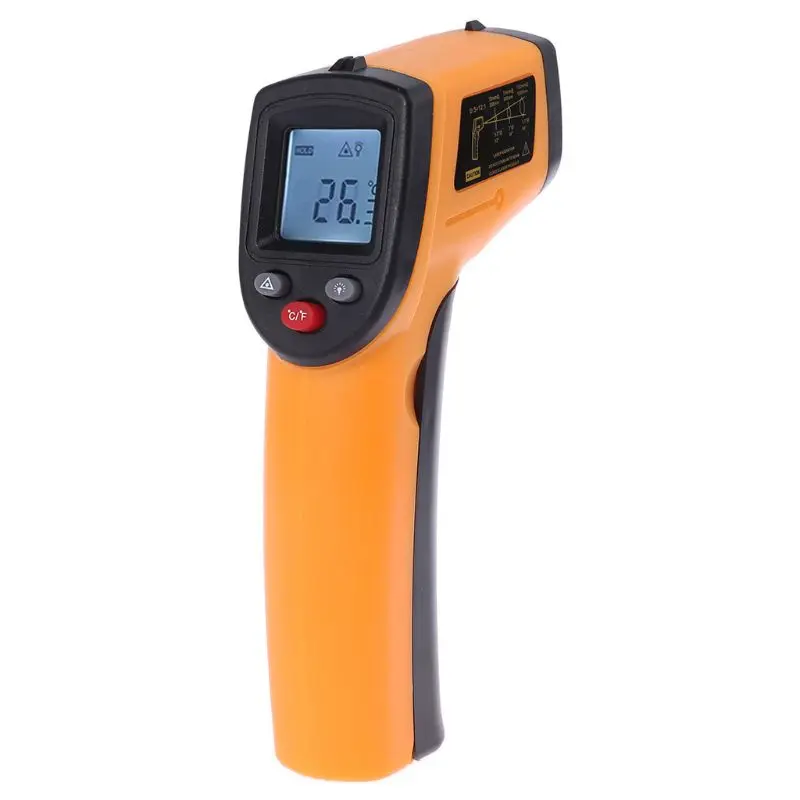 Temperature MeasuringGun Infrared with LCD Display Industrial Thermometer 
