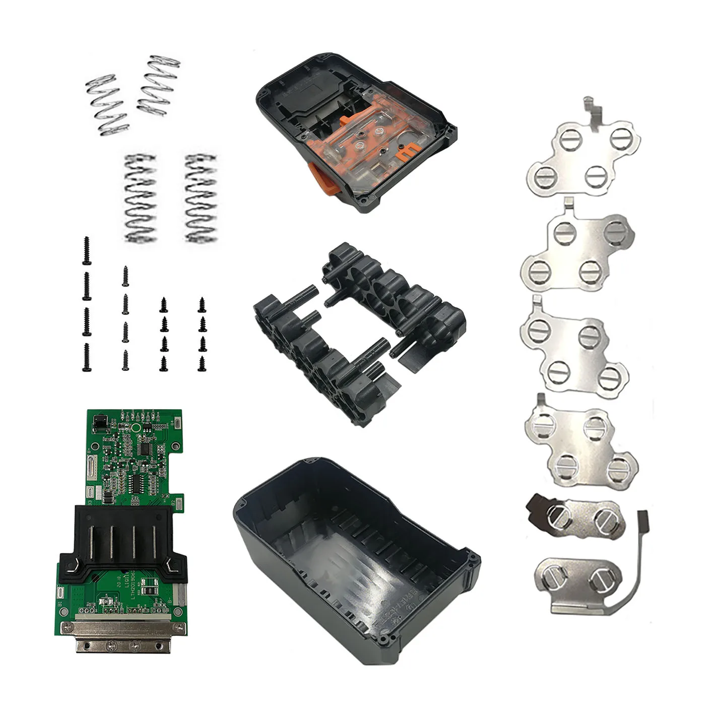dawupine Li-ion Battery Case Charging Protection Circuit Board Label Box For AEG RIDGID 18V 3.0Ah 9.0Ah LED Battery Indicator