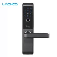 LACHCO биометрический электронный дверной замок, умный отпечаток пальца, код, карта, ключ, сенсорный экран, цифровой замок с паролем для дома A18008F