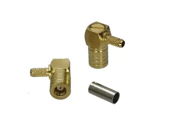 

Connector SMB female Jack right angle crimp for RG316 LMR100 RG174 Cable RF Coaxial