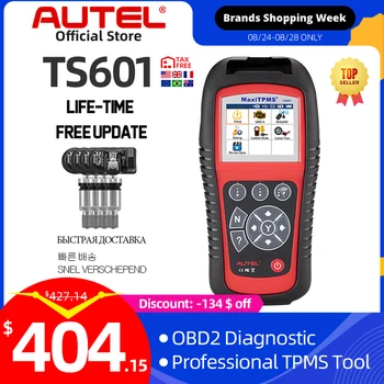 

AUTEL MaxiTPMS TS601 OBD2 Diagnostic Tool TPMS Reprogramming MX Sensors 433 315 MHz OBD OBD 2 Scanner PK TS501 TS401 TPMS PAD