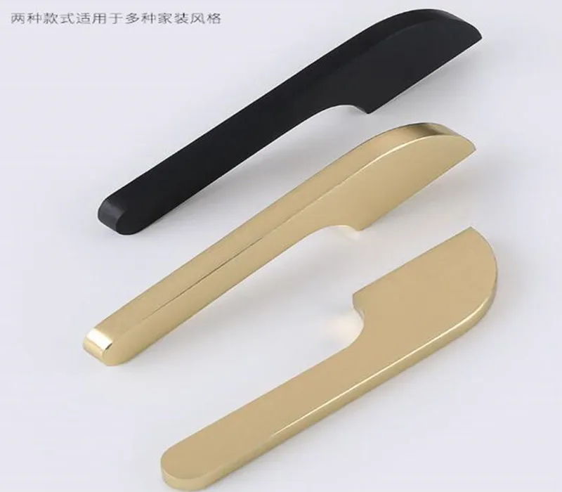 Brushed Brass  Factory Price Furniture Handle  Kitchen Cabinets special design Pulls cupboard arched handle Rome Stylish Aluminum  drawer pulls  