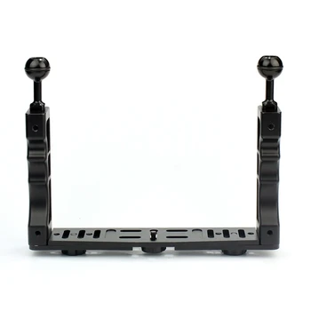 

HOT-CNC Aluminum Alloy Handle Grip Stabilizer Rig Handheld Underwater Scuba Diving Tray Mount / LED Light for Gopro DSLR Camera