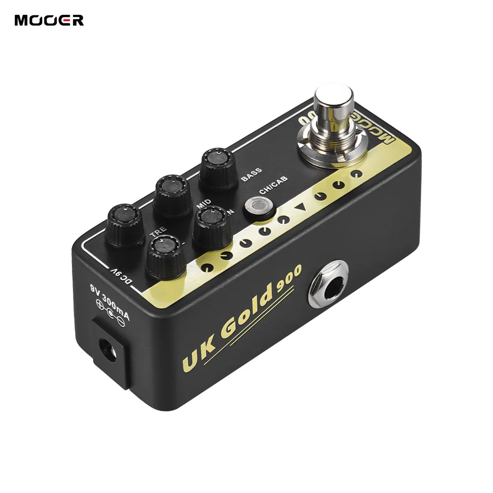 

MOOER MICRO PREAMP Series 002 UK Gold British Crunch Digital Preamp Preamplifier Guitar Effect Pedal True Bypass