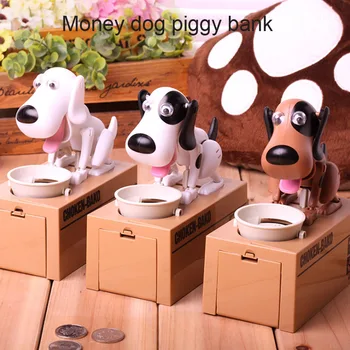

Robotic Hungry Eating Dog Banco Canino Money Box Money Bank Automatic Stole Coin Piggy Bank Money Saving Box Gift For Kid