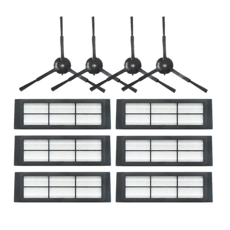Лучшие продажи боковая щетка Hepa фильтр для Xiao mi вакуум 1& 2 Roborock S50 S51 S55 T4 T6 mi робот пылесос запасные части Acc