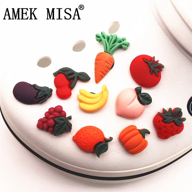 Эмуляция фруктов и овощей подвеска для обуви Spoof Mini Resin аксессуары украшения сада
