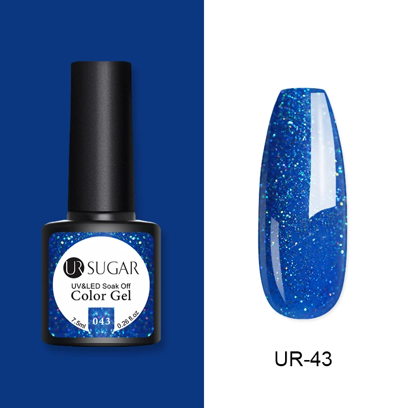 Ur Sugar 7,5 мл УФ-гель для ногтей Твердый 62 цвета замачиваемый УФ-гель лак Цветной Гель-лак для ногтей DIY лак для ногтей - Цвет: Королевский синий