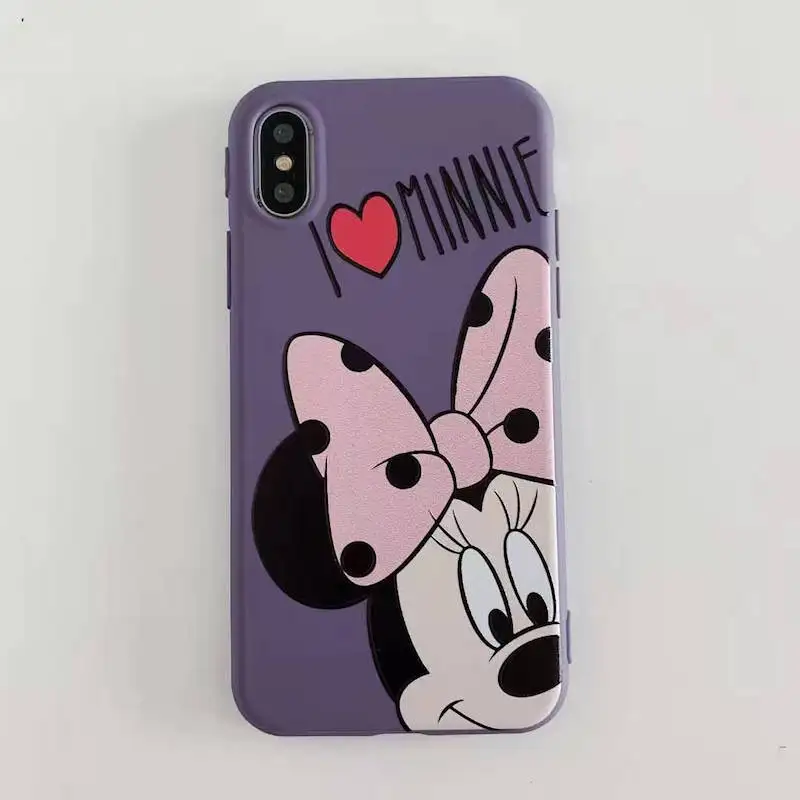 Модный Мини-чехол для мобильного телефона с Микки Маусом для iPhone 11p 7 6 8 plus, розовый чехол для мобильного телефона с сердечками для iPhone XS max, чехол для телефона