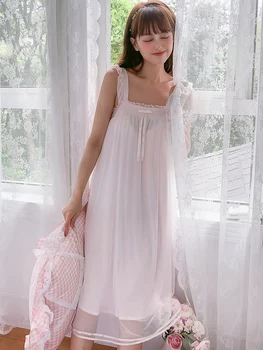

Summer Night Dress Women Plus Size Nightgown Princess Sleepshirts sexy lingerie for women Nightie Nightdress Cotton Sleepwear