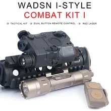 Тактический светильник комбинированный набор PEQ 15 WMX-200 тактический флэш-светильник двойной пульт дистанционного управления переключатель для 20 мм RIS Rail EX418