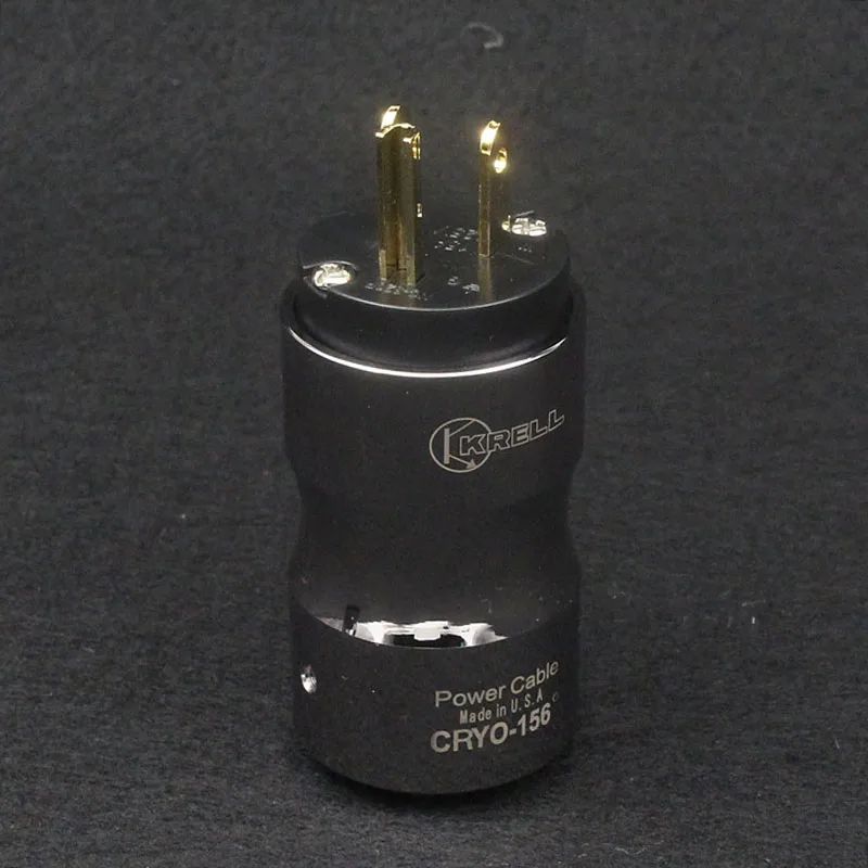 Krell 24K позолоченный стандарт США мужской сетевой разъем питания переменного тока аудио HIFI US Famale розетка питания