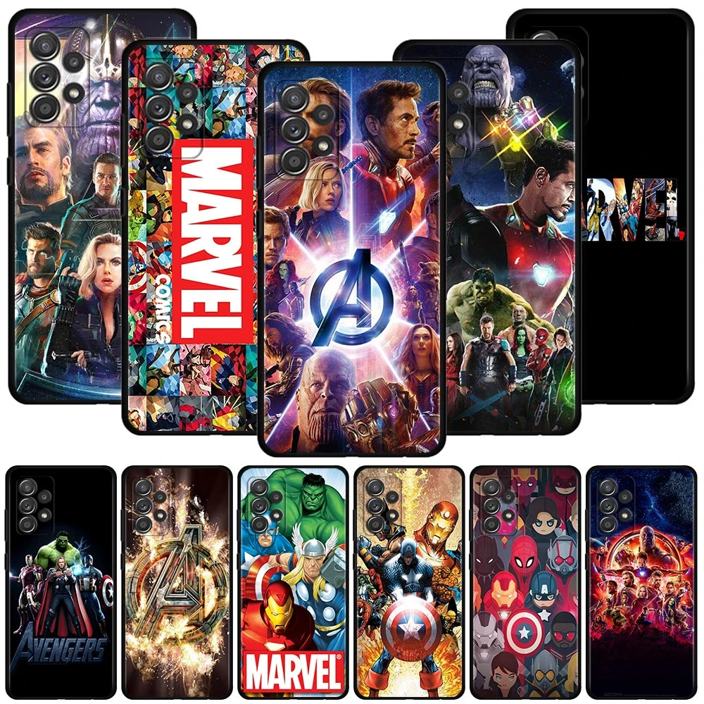 Marvel Avengers Super Heroes Case For Samsung Galaxy A51 A71 A41 A31 A11 A01 A72 A52 A42 A32 A22 A52s A21s A02s A03s A12 A02 cheap galaxy s22 ultra case