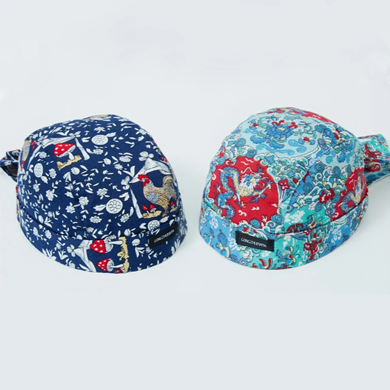 2Pcs/Set Cotton Baby Turban Beanie Printing Warm Caps Soft Hat For Newborn Girls Boys Elastic Toddler Infant Spring Headwear New
