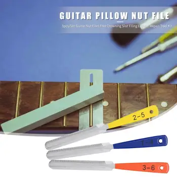 

Guitar Nut Files High-quality Stainless Steel Crowning Slot Filling Repair Tool Pack 3 for String Instrument Guitar Accessories