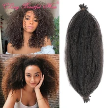 

CLong Kinky Marley Braiding Hair Afro Crochet Hair Synthetic Kinky Bulk Hair Extensions For African Women Marely Braid