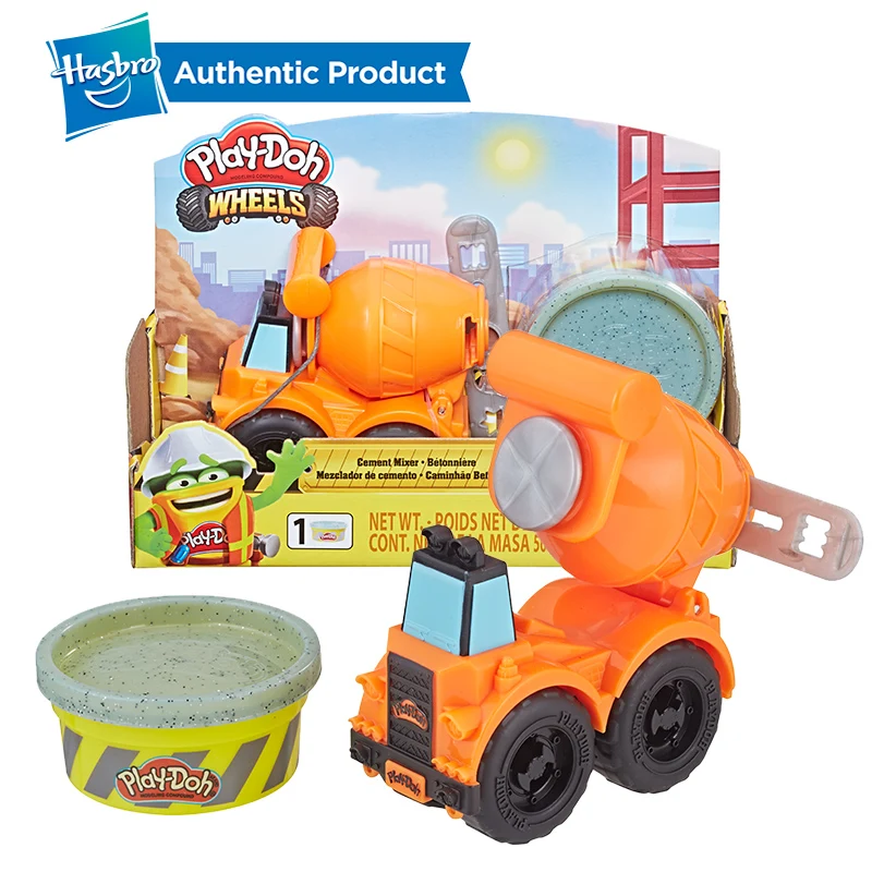 

Hasbro Play-Doh Wheels Mini Cement Truck Bulldozer Toy with 1 Can of Non-Toxic Play-Doh Cement Colored Buildin' Compound