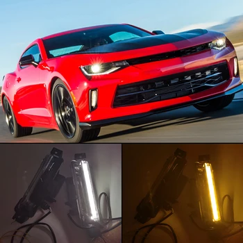 

For Chevrolet Camaro 2016 2017 2018 2019 2020 Car LED Clear Lens Side Light Daytime Running Light 2PCS Accessories
