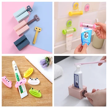 

Frog Cartoon Lazy Toothpaste Tube Squeezer Holder Dispenser Bathroom Accesories Tooth Paste Plastic Stand Accessory Sets Wringer