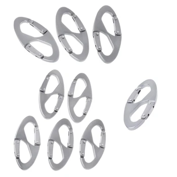 

Aluminum Alloy 8 Carabiner Keychain Snap Clip Hook Outdoor Camping Hiking Buckle