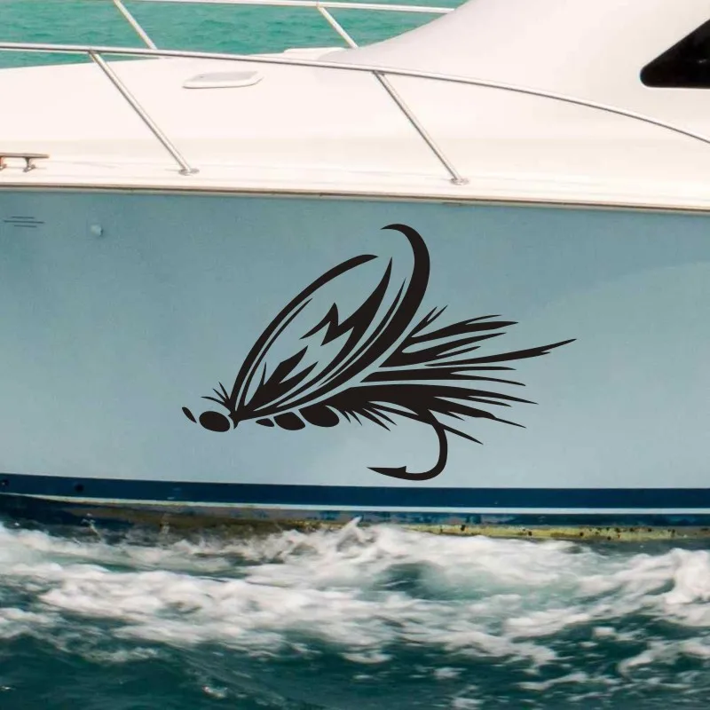 Flyer Fly Fishing Sticker Angling Decal Bucket Tackle Shop Fishhook