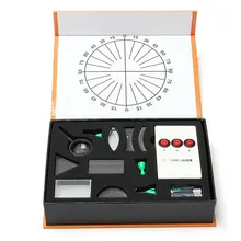 Физическая наука оптические эксперименты треугольная призма выпуклая линза физическая оптическая аппаратура прочное качество