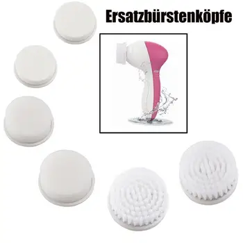 

6pcs Replacement Brush Heads Facial Massager Cleaner Face Deep Clean Wash Pore Care Shaver Brush Head