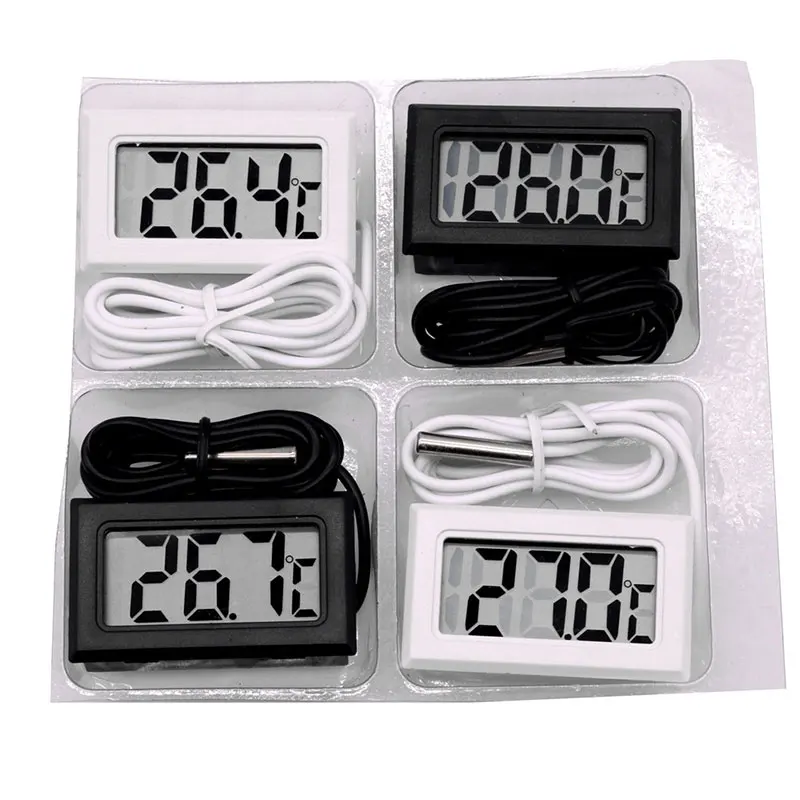 

LED Mini Convenient Digital LCD Thermometer Sensor Hygrometer Gauge Refrigerator Aquarium Monitoring Display Humidity Detector