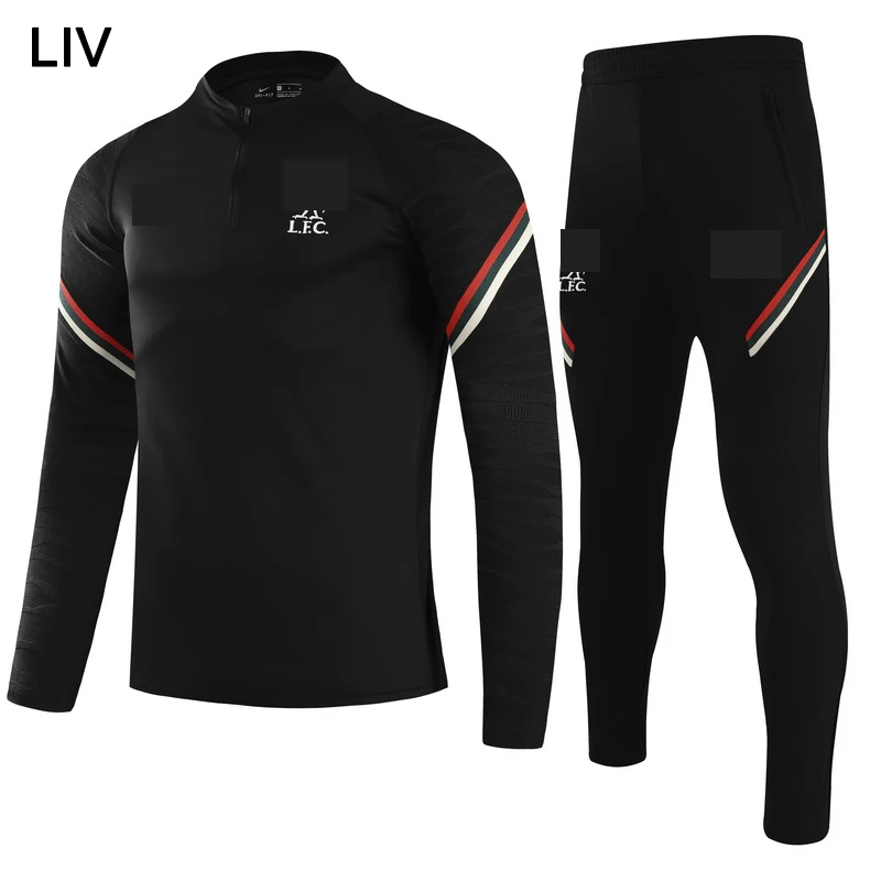 Новинка 2021-2022 LIV черная куртка на молнии мужской футбольный костюм спортивный