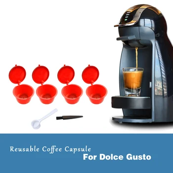 

4PCS Refillable Dolce Gusto Coffee Capsule Nescafe Dolce Gusto Reusable Capsule Dolce Gusto Capsules With 2PCS Measuring Spoon