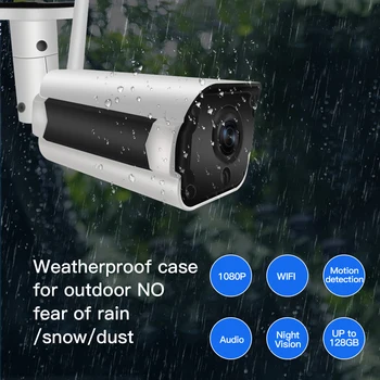 

SDETER 1080P Wireless IP Camera Outdoor CCTV Camera WIFI Bullet Outdoor Waterproof Night Vision Onvif Security Camera Alarm P2P